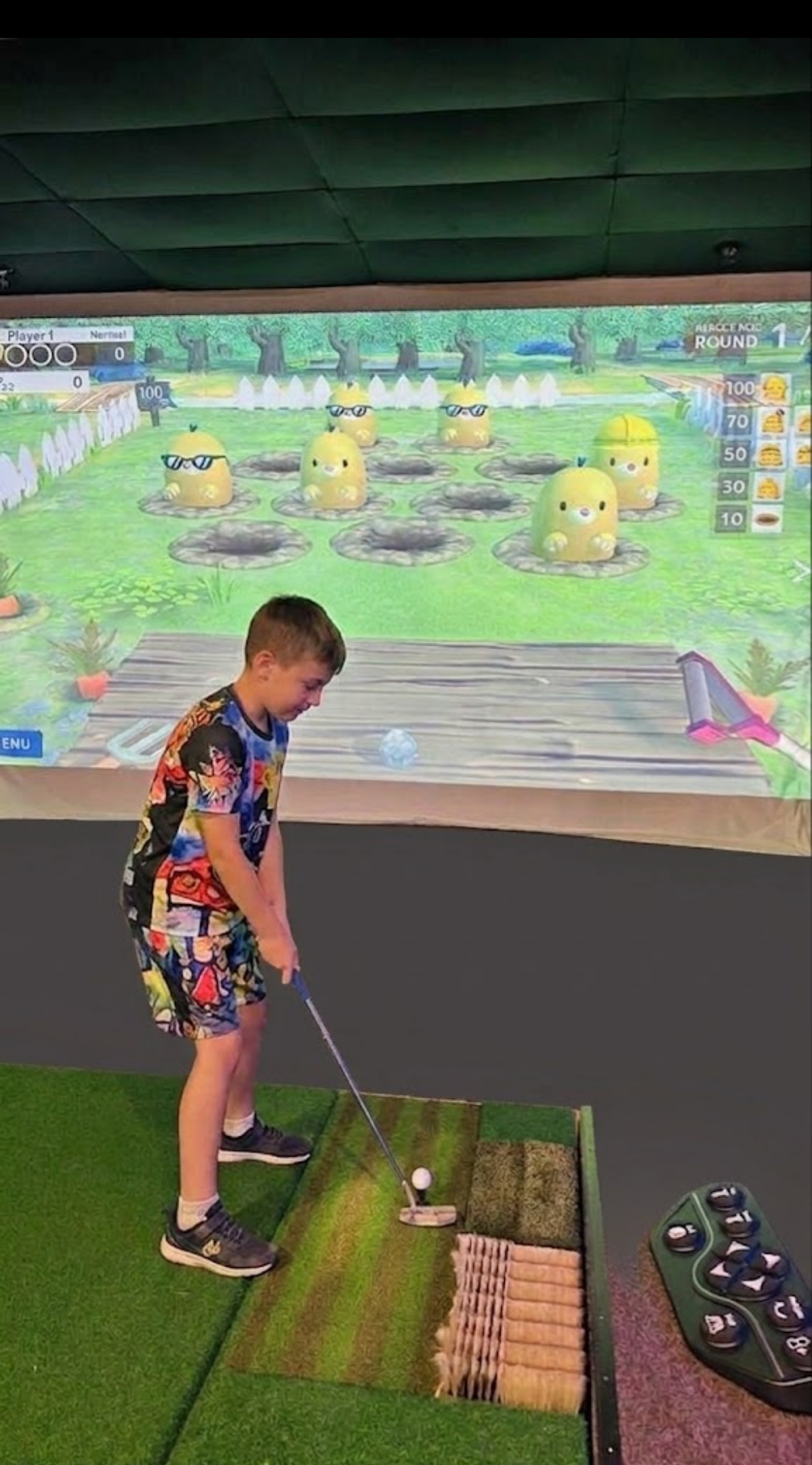 Whack-A-Mole GOLFZON game at GolfCube Social